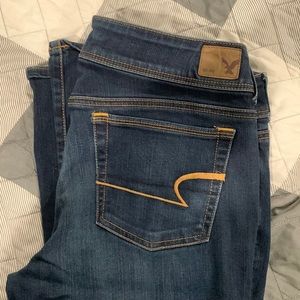 American Eagle Dark wash stretch bootcut jeans size 12